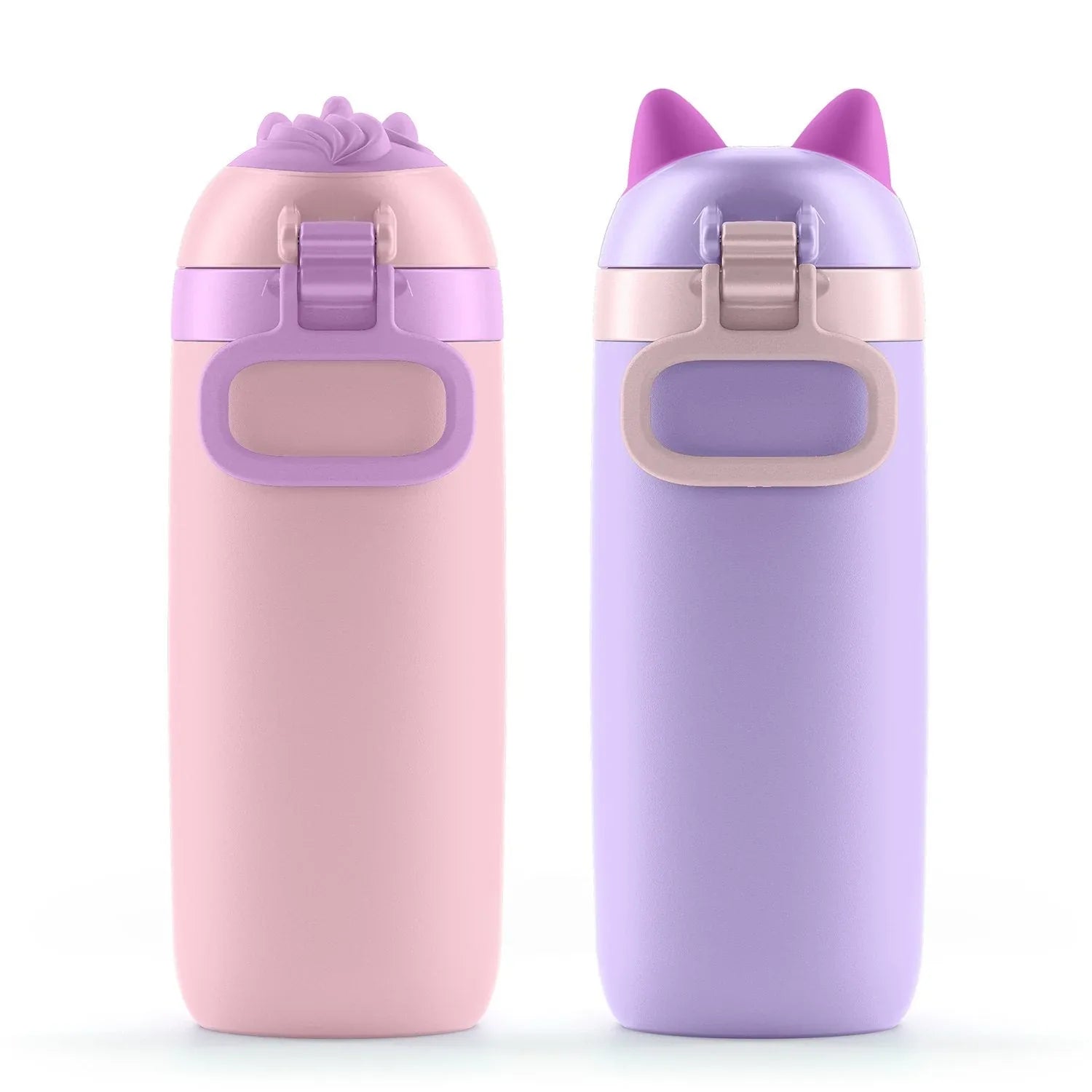 Ello Ellies 2-Pack 12oz Kids Stainless Steel Vacuum Insulated Water Bottle with Straw & Leak-Proof Lid - USA MEGA SHOP