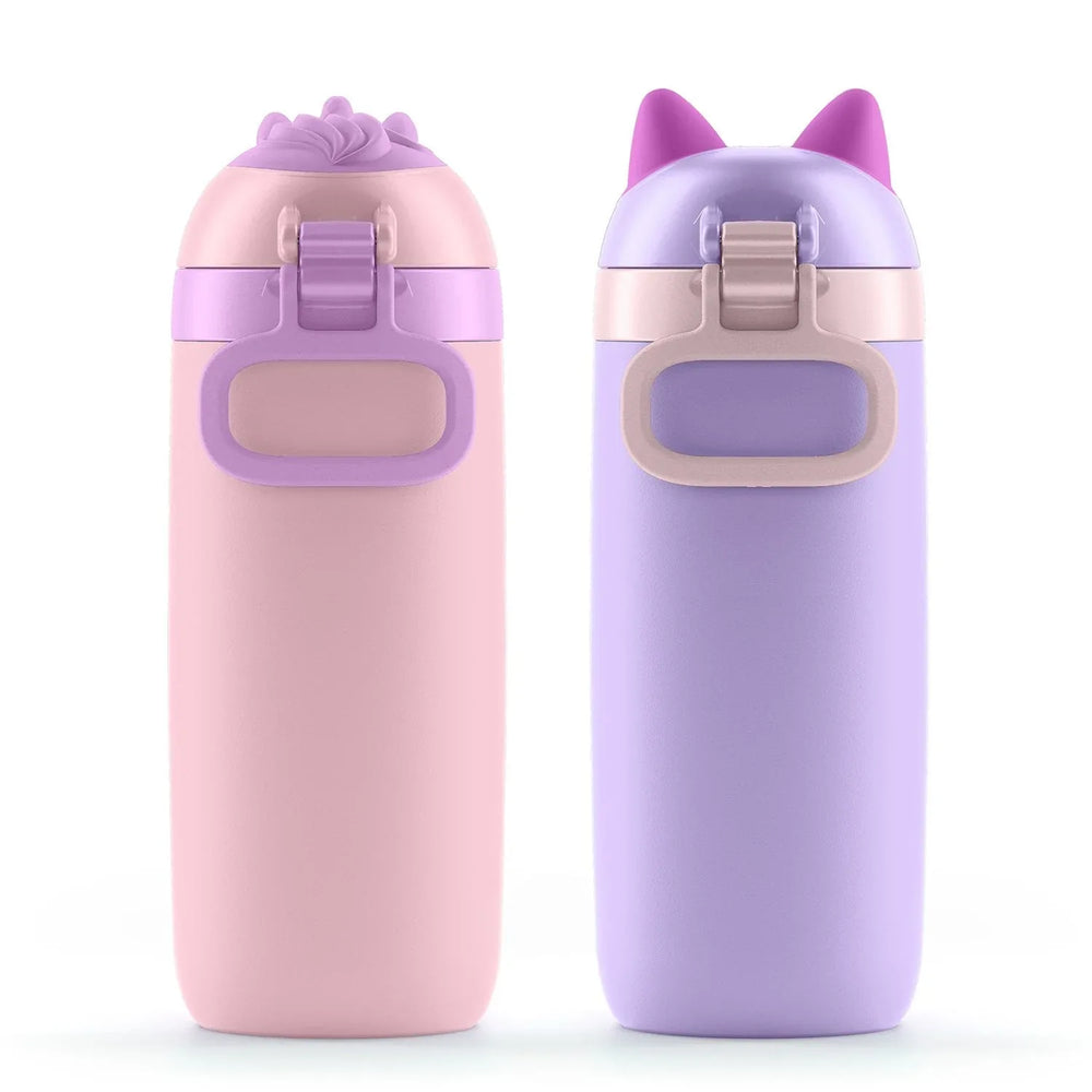 Ello Ellies 2-Pack 12oz Kids Stainless Steel Vacuum Insulated Water Bottle with Straw & Leak-Proof Lid - USA MEGA SHOP