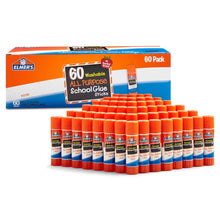 Elmer's washable all-purpose school glue sticks, 60-pack with orange caps