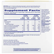 Emergen-C Crystals on-the-Go supplement facts panel, 60 stick pack servings