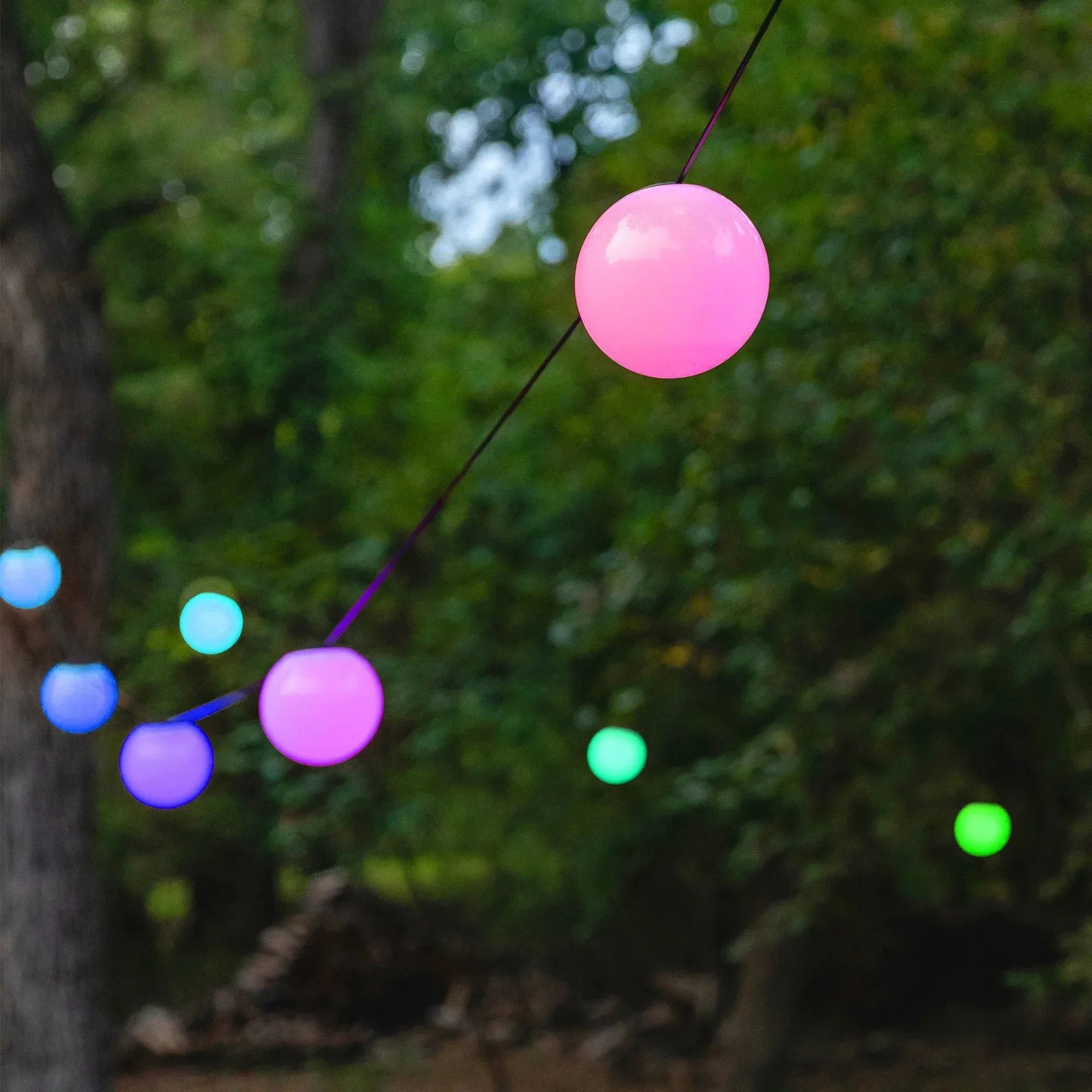Enbrighten VIBE Wi-Fi Sphere String Lights, 12 Spheres, 5 ft. Spacing