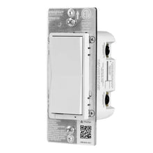 Smart dimmer switch backplate with wiring terminals and QR code label