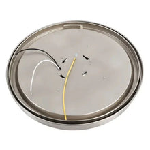 14 in slim LED flush mount light fixture, brushed nickel top with visible LED layout