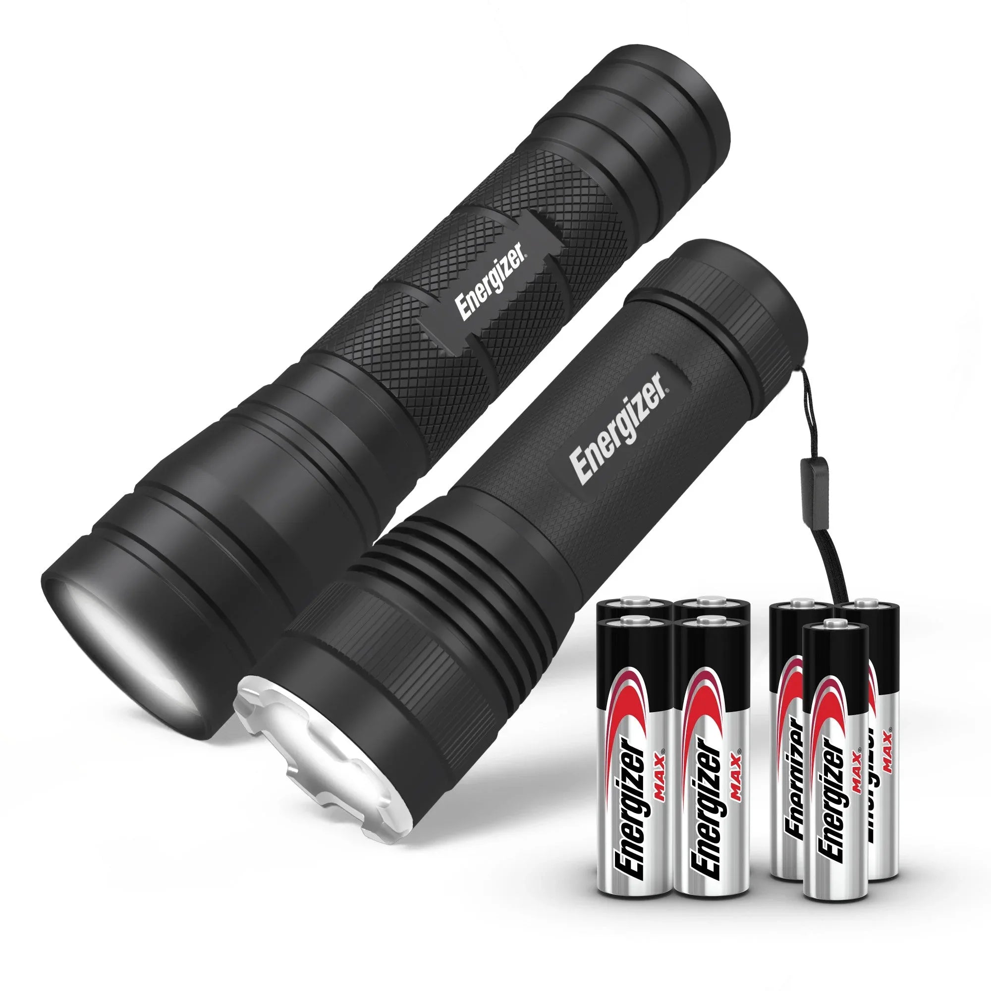 Energizer Flashlight Combo Pack, High Powered 1,000 Lumen Metal Torch Light and Bright 300 Lumen Mini Tactical EDC Flashlight, for Emergency, Camping, Running and Hunting, Batteries Included - USA MEGA SHOP