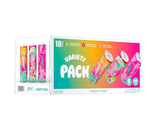 Alani Nu variety pack 18-count energy drink box with visible multi-can tray
