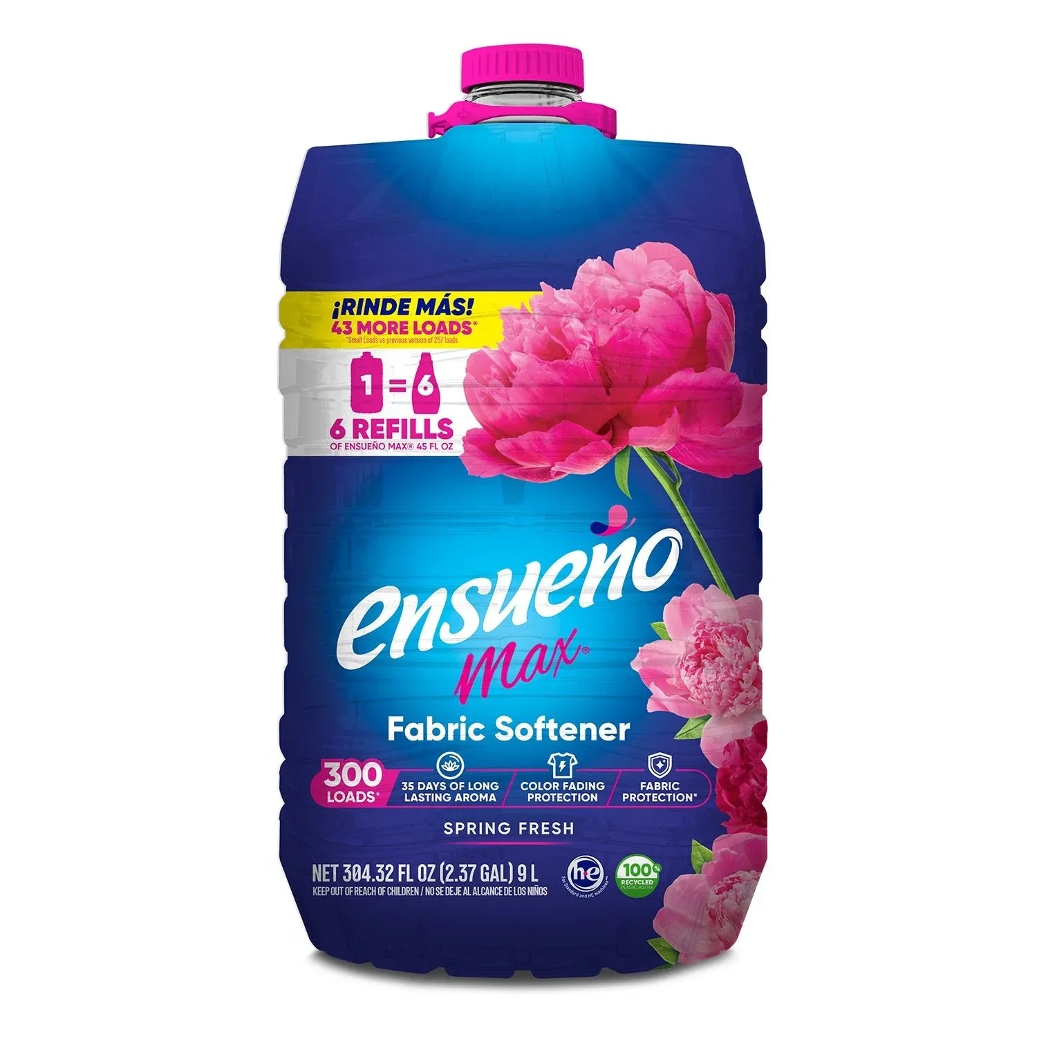 EnsueÃ±o Max Liquid Fabric Softener, Spring Fresh Scent, 300 loads, 304 fl. oz. - USA MEGA SHOP