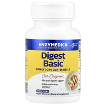 Enzymedica digestive enzyme supplement bottle, Digest Basic, 30 capsules