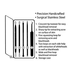 Equate Metal Acne-Removal Blemish Tool Set, 5 Pieces