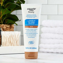 Lovely Glow daily moisturizer lotion tube, 7.5 fl oz, white body and tan base