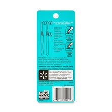 Equate duo pack tweezer set blister card with slant and square-tip tweezers