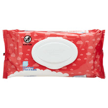 Baby cleaning wipes pack with aloe and vitamin E, 80 wipes, red heart pattern