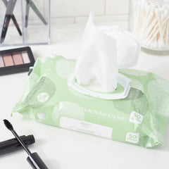 Equate Exfoliating Cleansing Towelettes with Cucumber, Aloe, and Green Tea, 100 Count