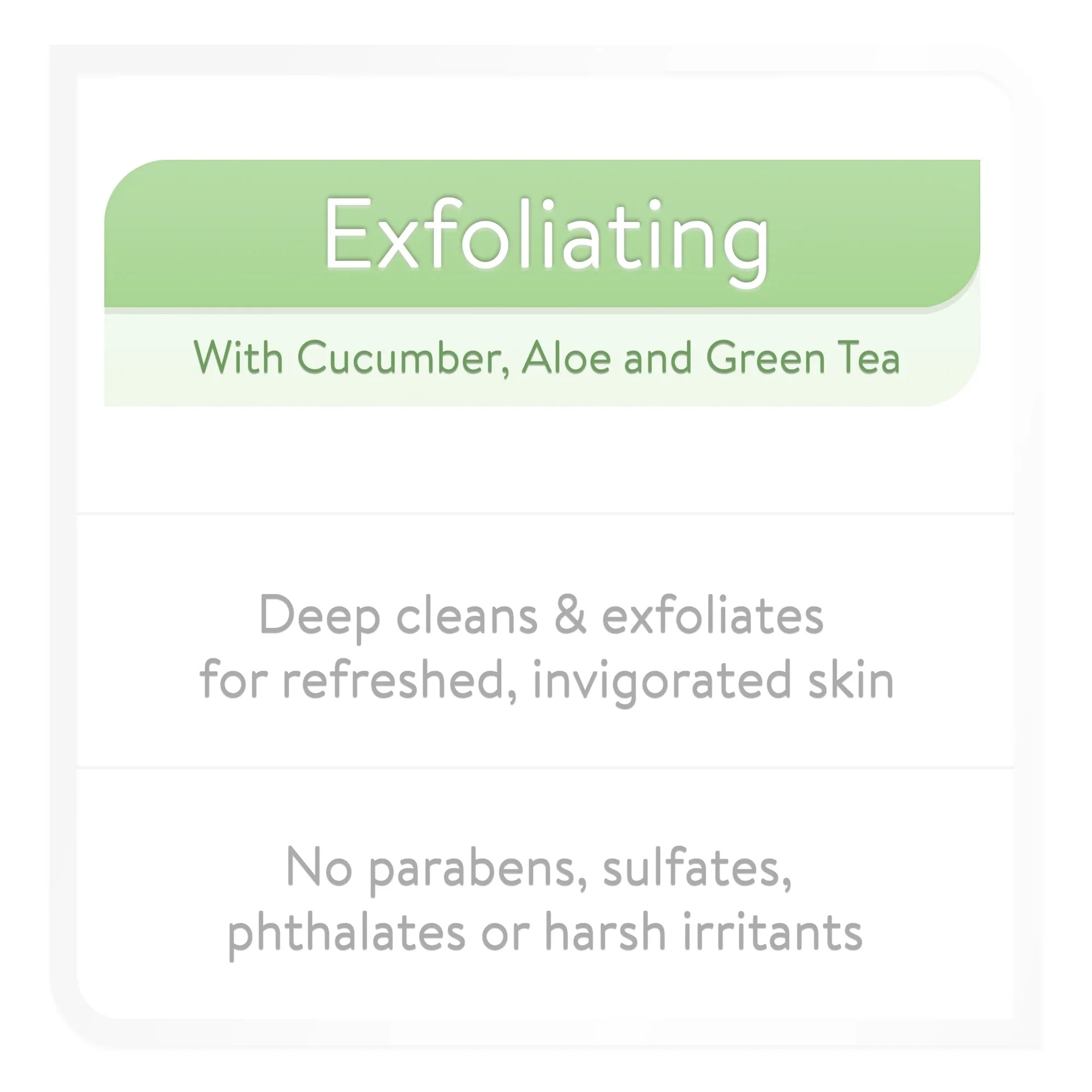 Equate Exfoliating Cleansing Towelettes with Cucumber, Aloe, and Green Tea, 100 Count