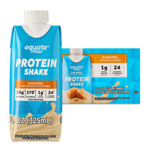 Caramel flavored protein shake carton, 1 fl oz (325 mL), Equate Protein Shake