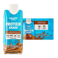 Chocolate protein shake carton with front label, 11 fl oz (325 mL)