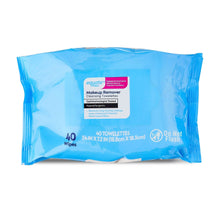 Makeup remover cleansing towelettes pack with 40 wipes in a blue wrapper