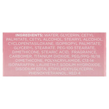 Pink cream jar label showing ingredients text