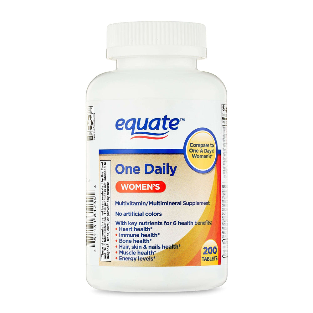 Equate One Daily Women's Multivitamin/Multimineral Supplement Tablets for Women's Health, 100 Count, Compare to One a Day® Women's