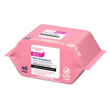 Equate Pink Grapefruit cleansing towelettes pack with 40 wipes label