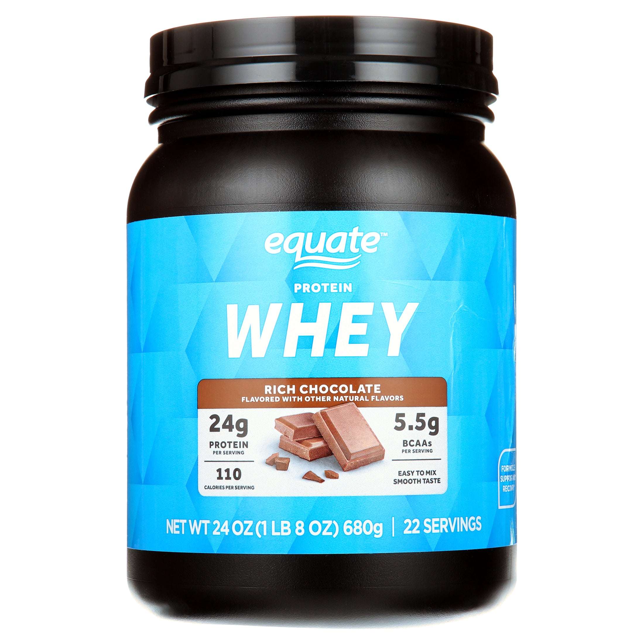 Equate Whey Protein Powder, Rich Chocolate, 24 oz