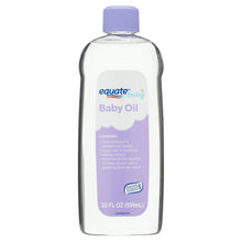 Lavender baby oil bottle, 20 fl oz, purple cap and front label