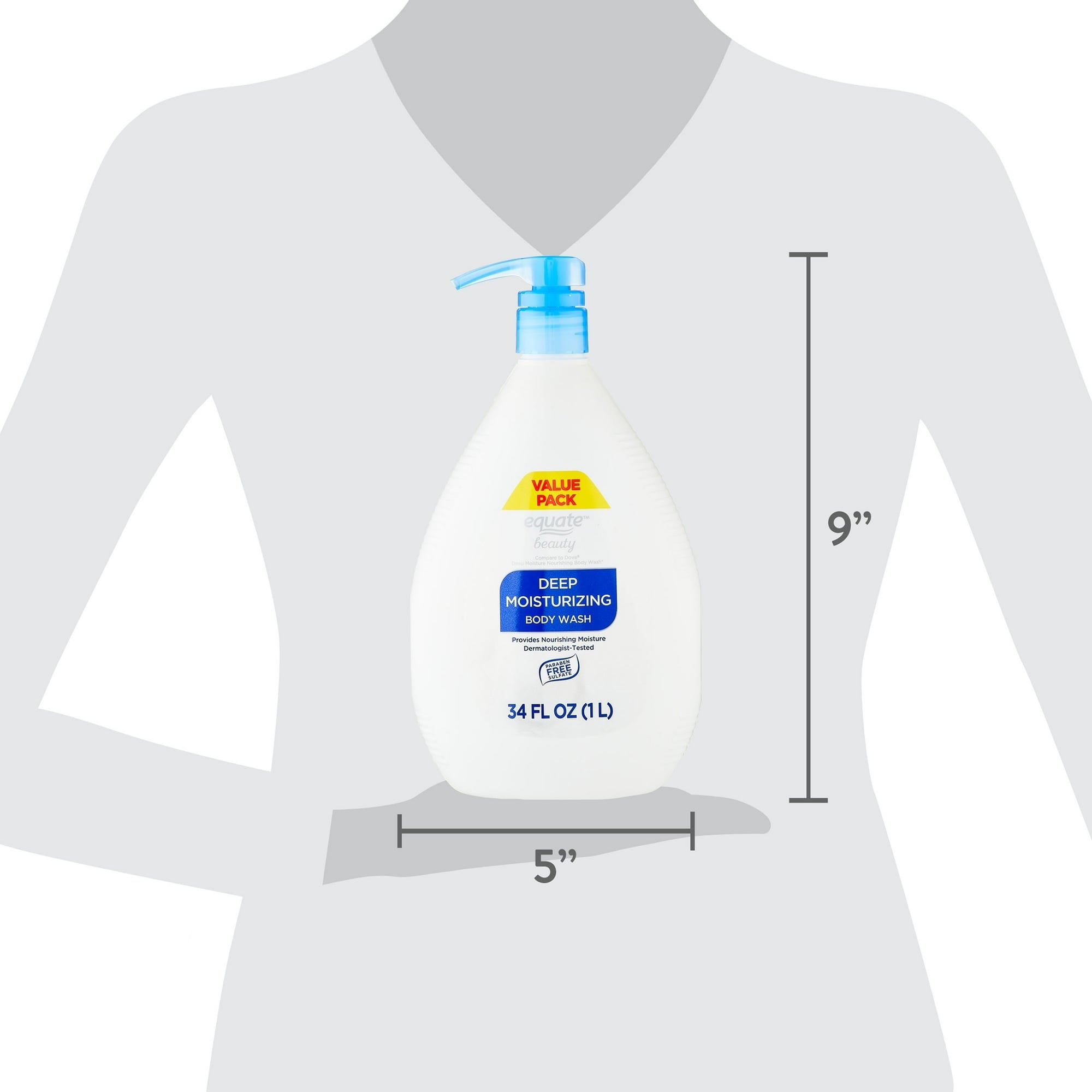Equate Beauty Deep Moisturizing Body Wash, 34 fl oz