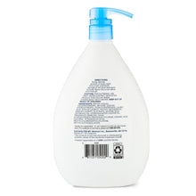 Deep moisturizing body wash bottle, back label view, 34 fl oz
