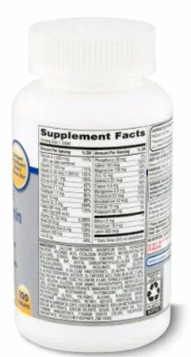 Equate Complete Multivitamin/Multimineral Supplement Tablets, Women 50+, 100 Count