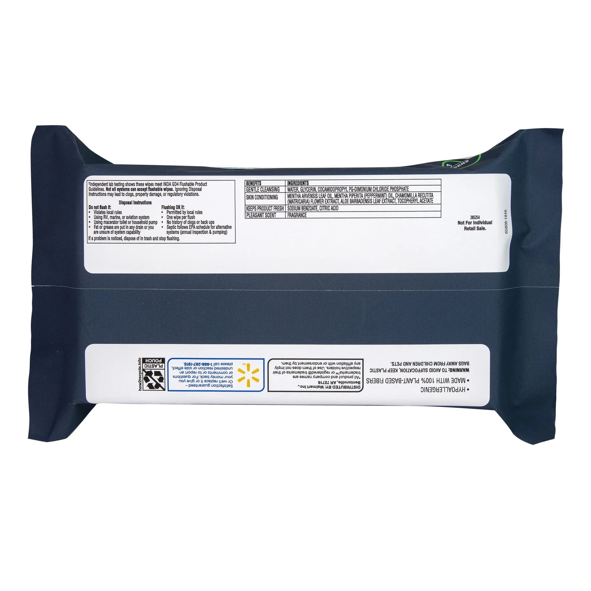 Equate Extra Large Flushable Wet Wipes, Mint, 240 Wipes (5 Pack)