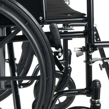 Wheelchair rear wheel and armrest support hardware in black