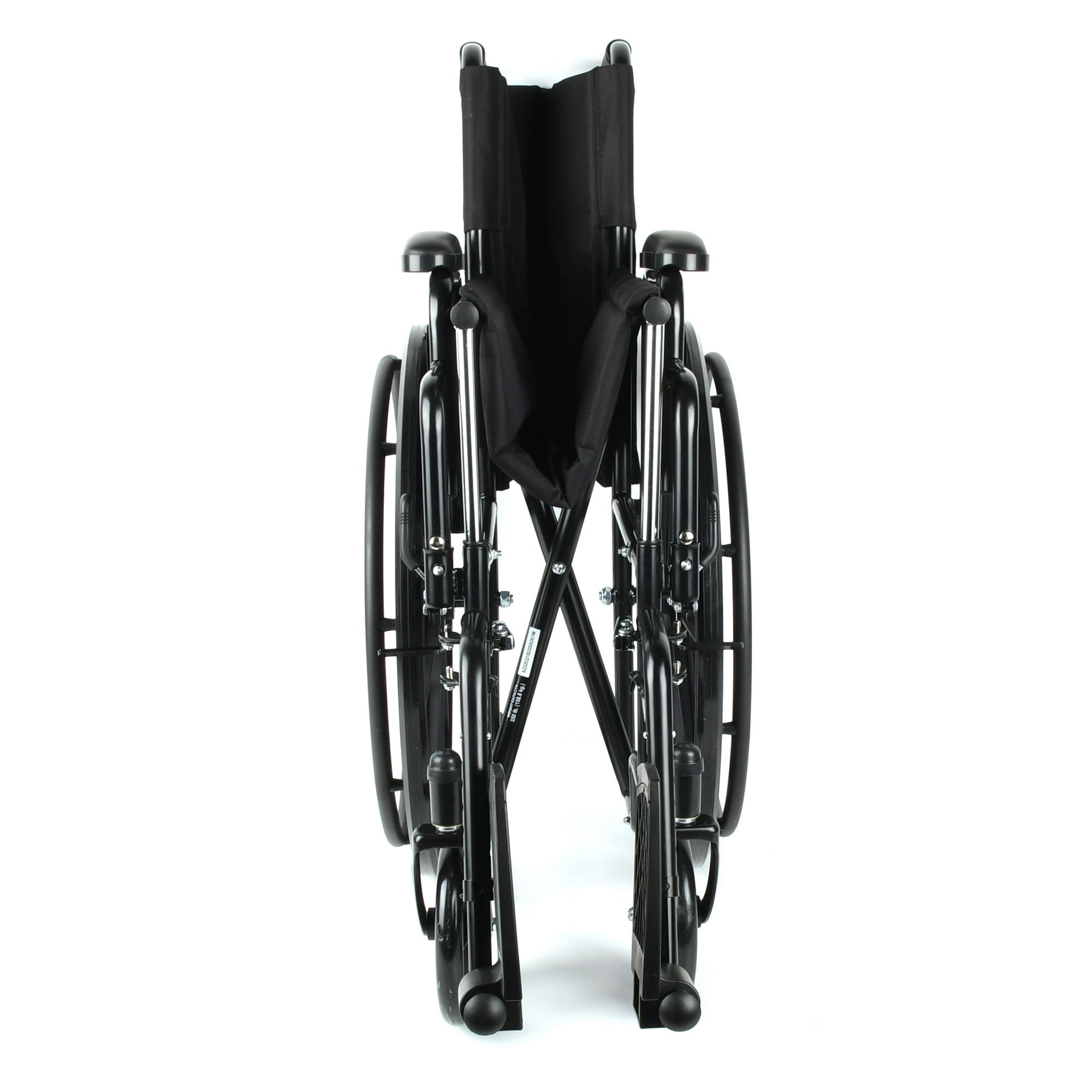 Equate Lightweight Foldable Steel Wheelchair with 18" Seat and Swing-Away Footrests, 350 lb Capacity