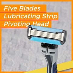 Equate Men's 5-Blade Disposable Razors, 3 Count