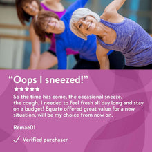 Verified purchase review graphic for incontinence pads