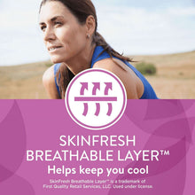 Incontinence pads SkinFresh breathable layer cooling badge