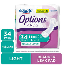 34-count light absorbency regular-length incontinence pads pack