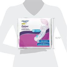 Equate Options incontinence pads pack, long length moderate absorbency, 60 count