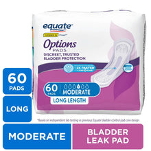 Incontinence pad package, 60-count long length moderate absorbency