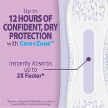 Incontinence pad core+zone, up to 12 hours dry protection