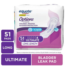 Incontinence pad package, 51-count, long length, bladder leak protection pads