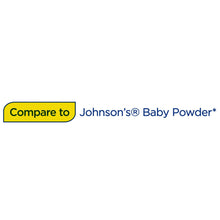 “Compare to Johnson’s Baby Powder” graphic label