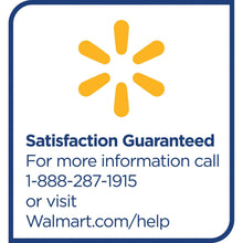 Satisfaction guaranteed card with phone number and Walmart.com/help