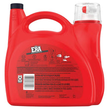 Laundry detergent jug rear panel with usage directions and barcode