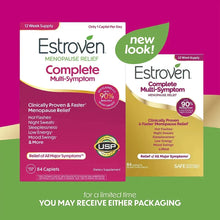 Menopause relief supplement box showing Complete multi-symptom branding and USP badge.
