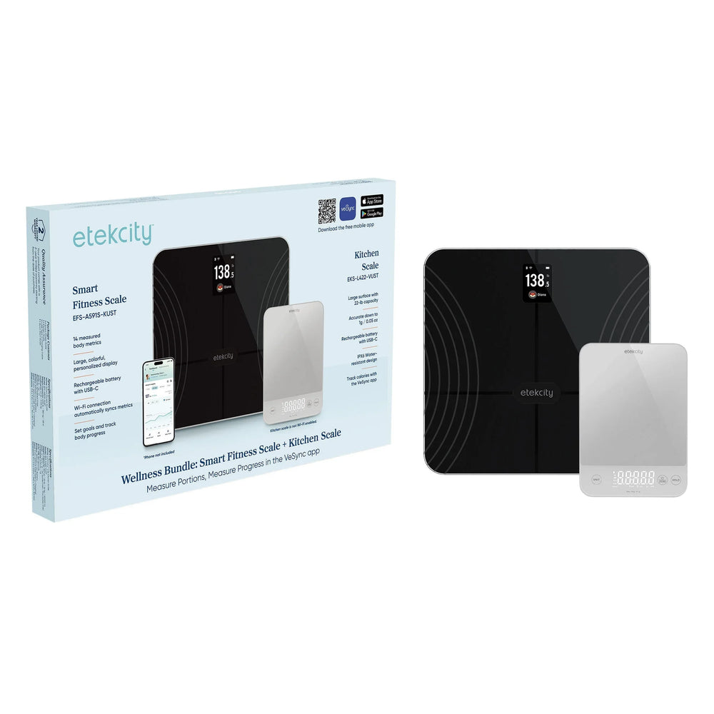 Etekcity Wellness Bundle: Smart Fitness Scale + Kitchen Scale - USA MEGA SHOP