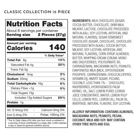 Ethel M Chocolates Classic Collection, 2 Pack, 32 Pieces Total