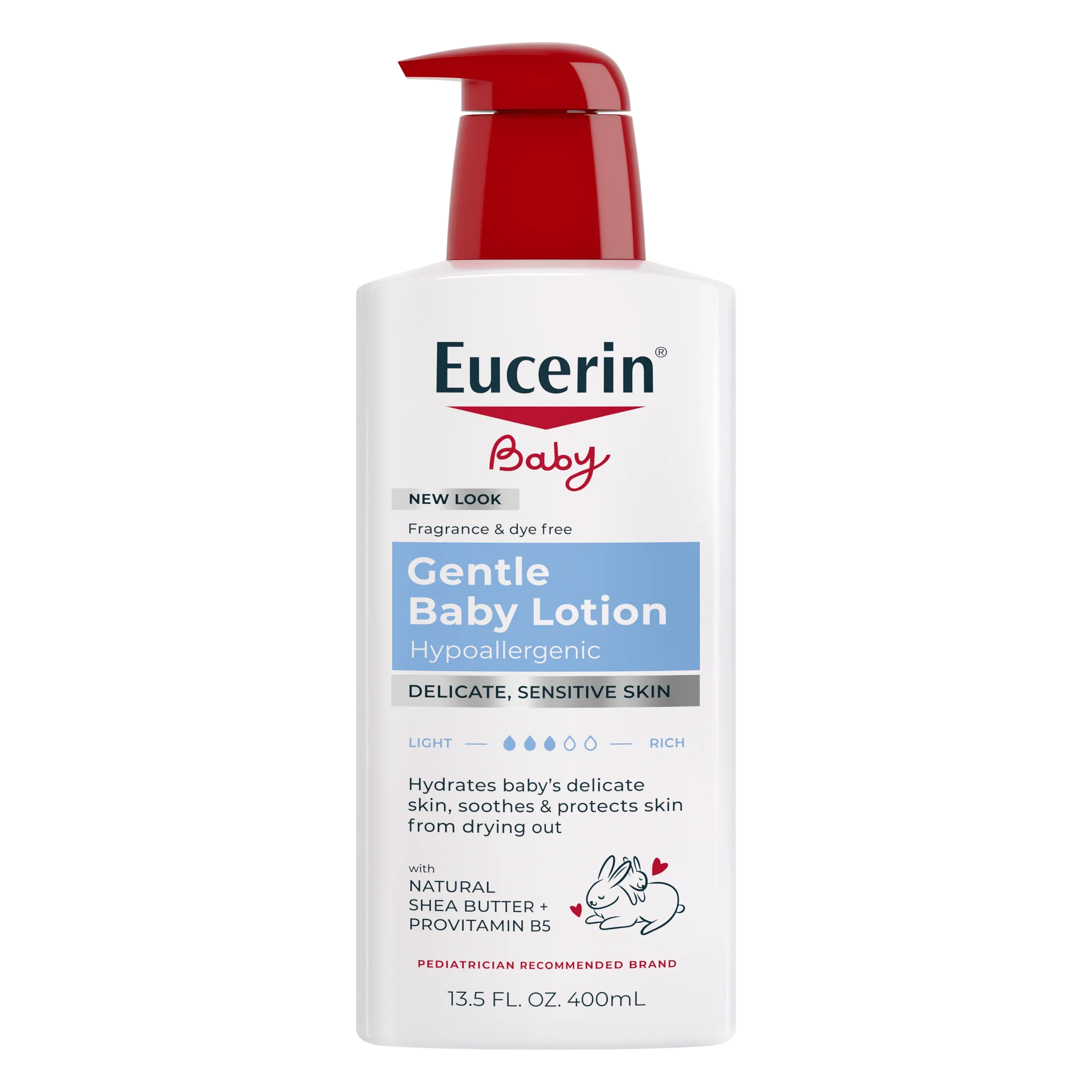 Eucerin Baby Lotion Fragrance Free Gentle Moisturizer 13.5 fl oz