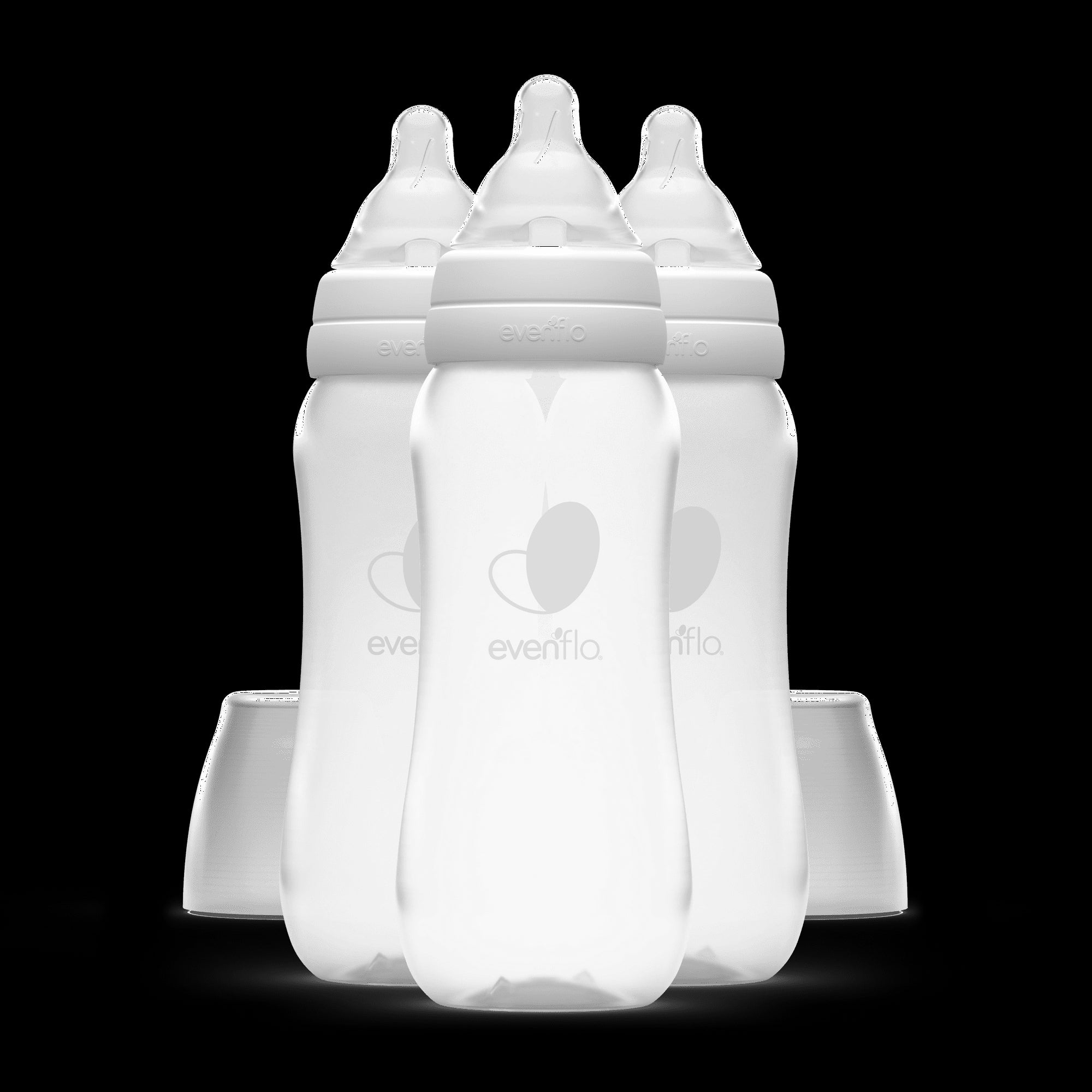 Evenflo Balance + Standard Neck Plastic Baby Bottles, Clear, BPA-Free, 9 oz