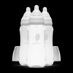 Evenflo Balance + Standard Neck Plastic Baby Bottles, Clear, BPA-Free, 9 oz
