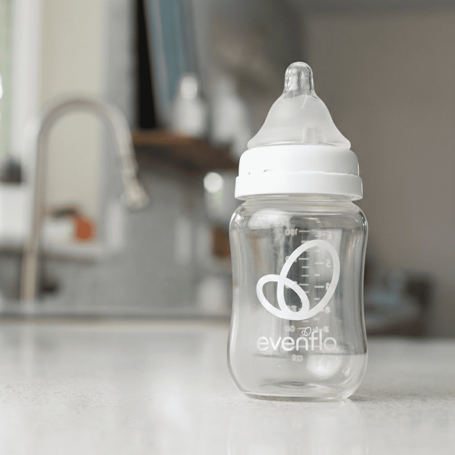 Evenflo Feeding Balance + Wide Neck Glass Bottles - 6oz 3 Pack
