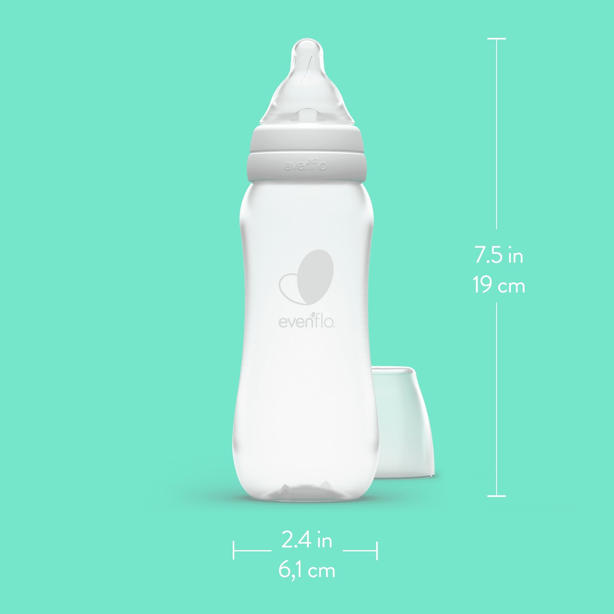 Evenflo Balance + Standard Neck Plastic Baby Bottles, Clear, BPA-Free, 9 oz